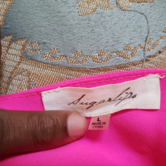 Shocking Pink Pleeted Dress - Picture 2 of 5